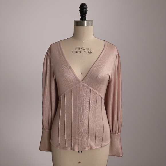 Free People Tops - Free People Pleated Romantic V-Neck Top in size Medium